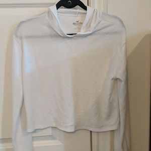 Hollister Loose Cropped Waffle Knit Hoodie